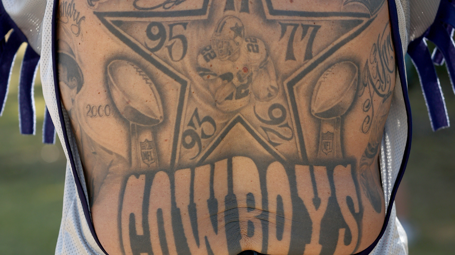Which NFL Fans Have The Most Tattoos Of Their Team? See Where Cowboys Rank